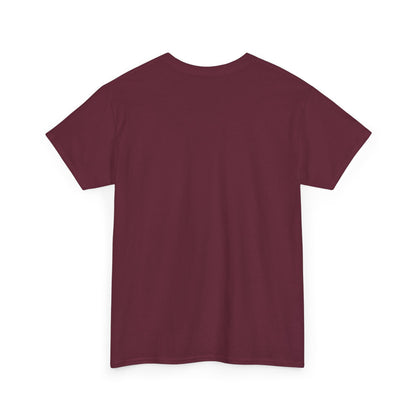 Maroon T-shirt, crew neck, short sleeves, plain front
