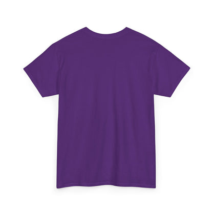 Purple crew-neck T-shirt with short sleeves
