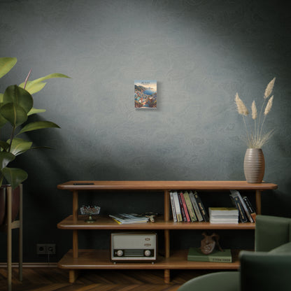 Matte canvas wall art, small centered: BUSAN GAMCHEON seaside alley print