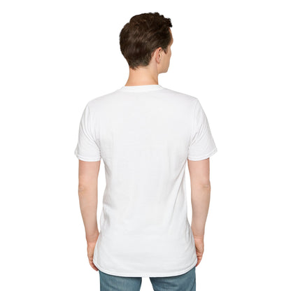 White T-shirt shown from the back, plain with no visible print.