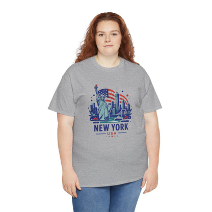 Light gray T-shirt with Statue of Liberty “NEW YORK USA” graphic on front