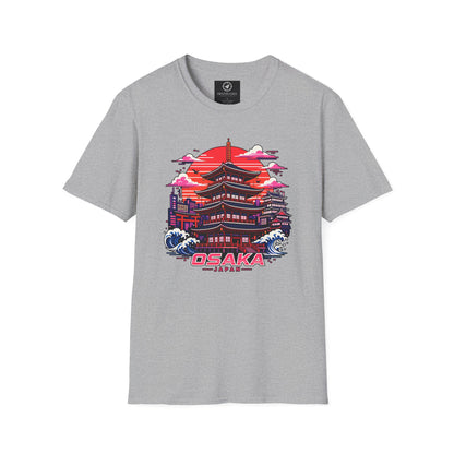 Light gray T-shirt with Osaka graphic print on the front.