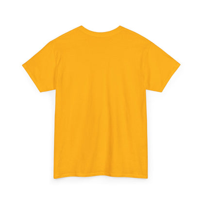 Mustard yellow travel t-shirt with short sleeves and crew neck