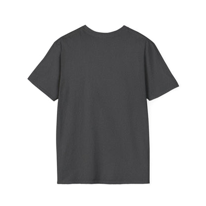 Dark gray T-shirt shown from the back, plain with no visible print.