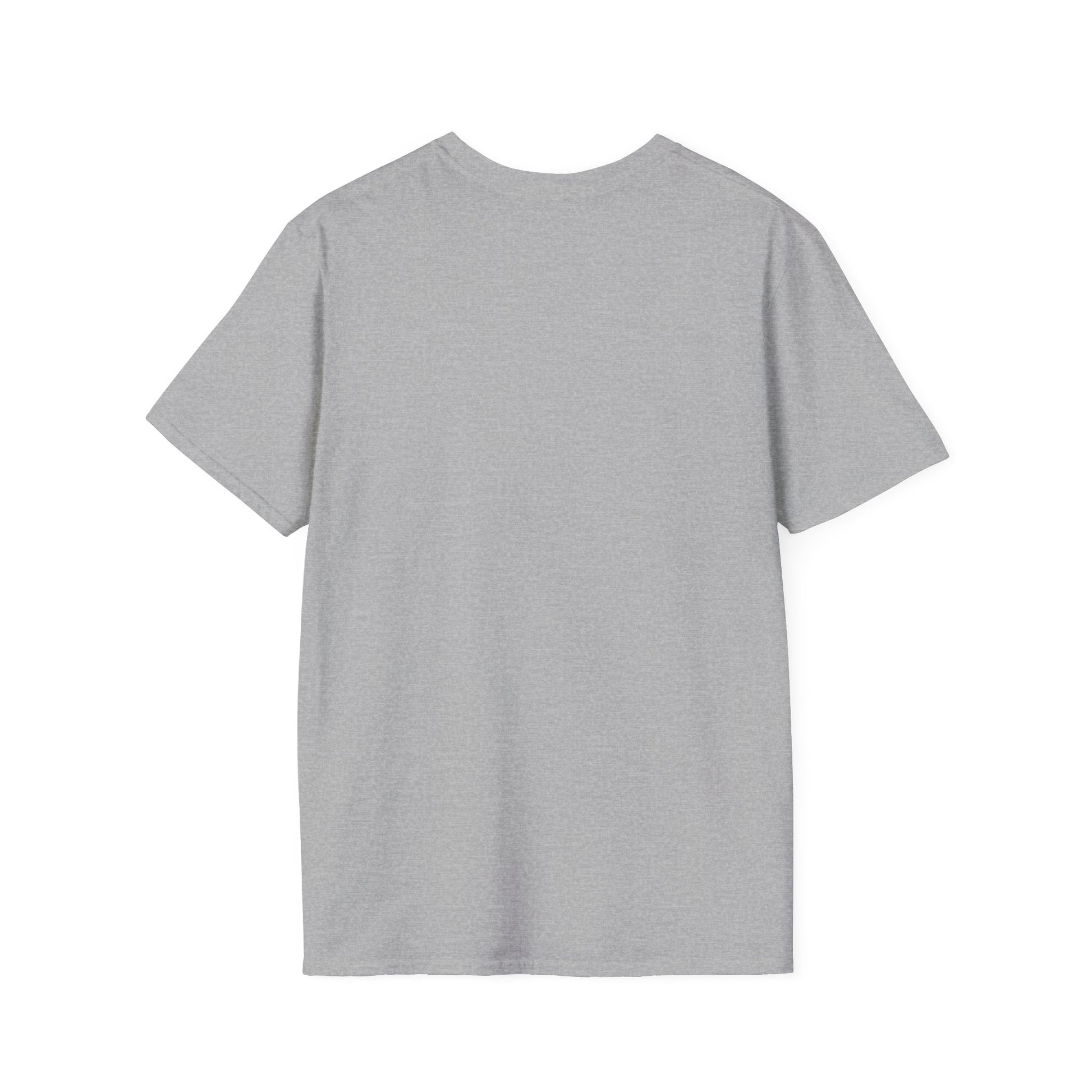 Light gray T-shirt shown from the back, plain with no visible print.