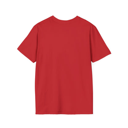 Red T-shirt shown from the back, plain with no visible print.
