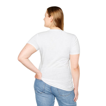 White T-shirt shown from the back, plain with no visible print.