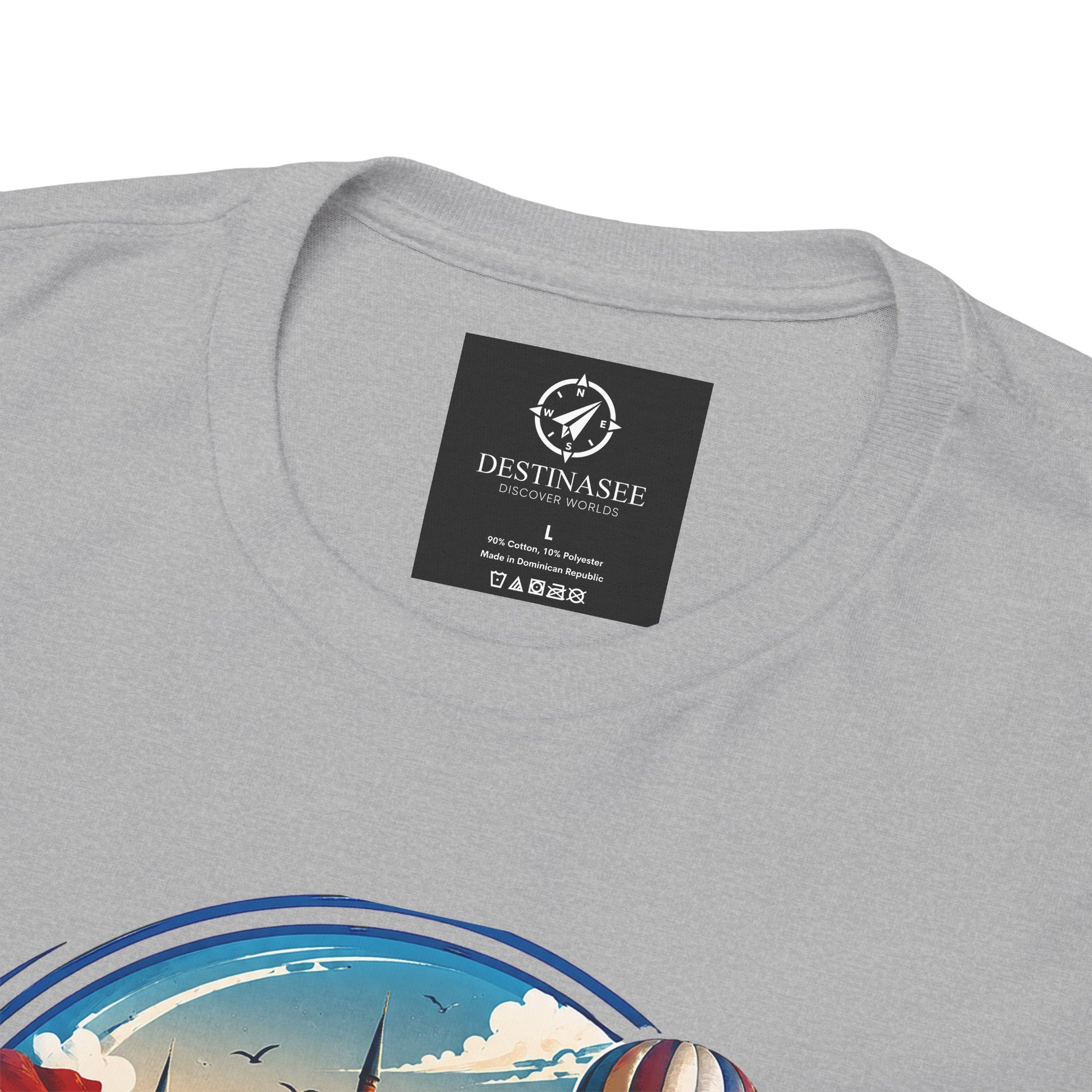 Sport grey Istanbul travel T-shirt with round neck and partial chest Turkey graphic