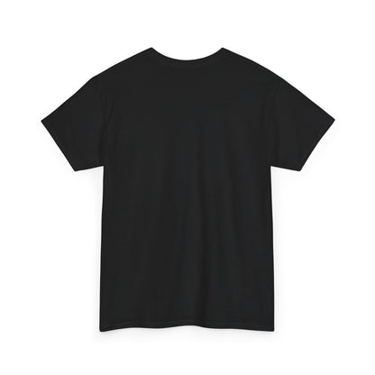 Black short-sleeve T-shirt, plain back panel
